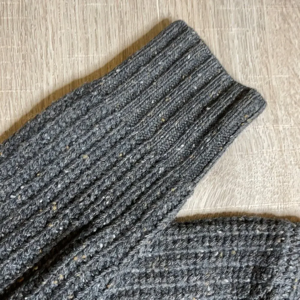 AUTUMN CASHMERE Gray Crewneck Zipper Detail Sweater